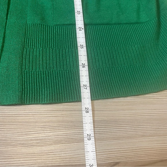 Talbots Open Cardigan Sweater Green Womens S Pockets Cotton blend - Picture 6 of 10